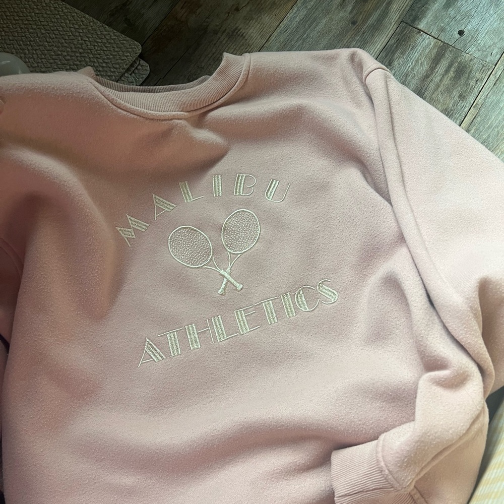 Pink malibu athletics Sweater